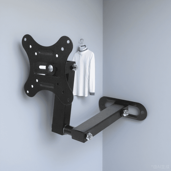 HEATSHAKING Black Wall Mount TV Bracket with Tilt and Swivel for Computer Screens