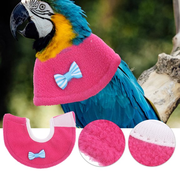 HEATSHAKING Rosy Parrot Cone Collar Bird Protective Neckwear for Anti-Biting and Wound Healing