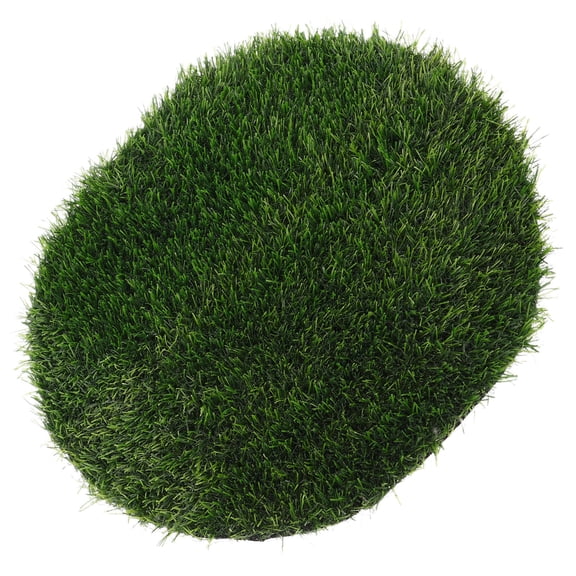 HEATSHAKING Round Fake Grass Turf Tiles for Outdoor Patio Table Centerpiece Garden Decor