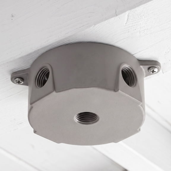 HEATSHAKING Round Weatherproof Lamp Socket Box with Aluminum Frame for Easy Installation and Outdoor Use