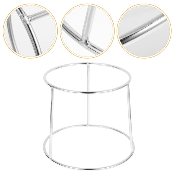 HEATSHAKING Silver Stainless Steel Pizza Holder and Multifunctional Seafood Tray Rack for Home Kitchen and Restaurant Use