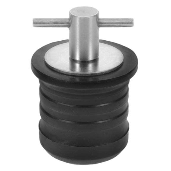 HEATSHAKING Stainless Steel Boat Drain Plug Durable Black Marine Plug for Yacht and Kayak