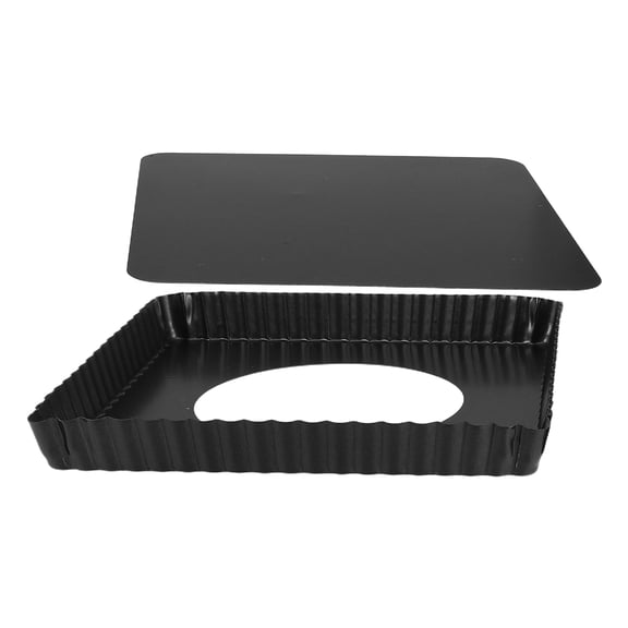 HEATSHAKING Square Carbon Steel Pizza Baking Tray with Easy Release Removable Bottom