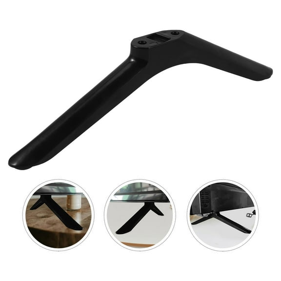 HEATSHAKING Black TV Base Stand Legs with Easy Installation Monitors and Projectors