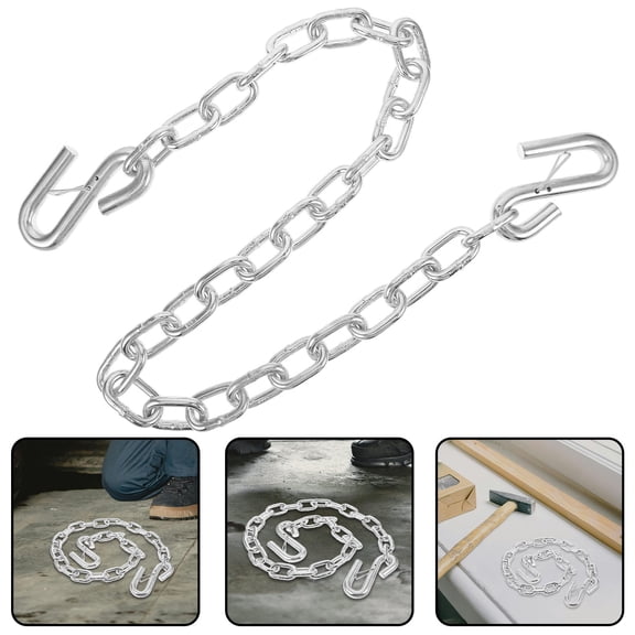 HEATSHAKING Heavy Duty Stainless Steel Trailer Chains with Hooks for Secure Towing of Trailers and RVs