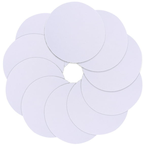 HEATSHAKING Sublimation Blank Coasters 10Pcs Heat Transfer Cup Mats White Rubber Cloth 3.9x3.9x0.08in For Home Use