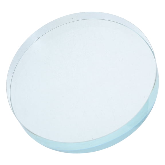 HEATSHAKING Transparent Round Glass Display Block for Figurine Showcase and Jewelry Display