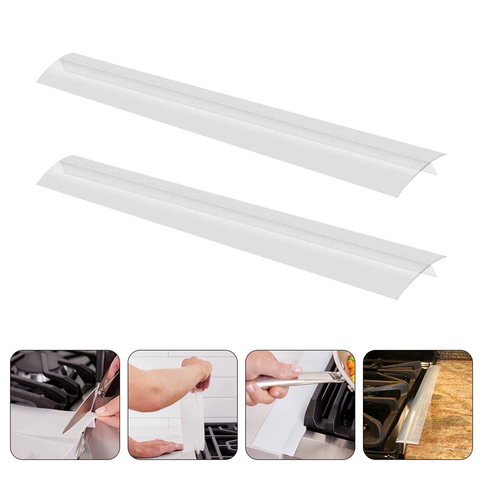 HEATSHAKING Transparent Silicone Seal Slit Filler No-Slip Stove Guard ...