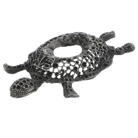 HEATSHAKING Turtle Shape Metal Ball Stand with Polished Surface Stable Base Decorative Item 1Pcs
