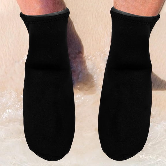 HEATSHAKING Unisex Neoprene Diving Socks with Anti Skid Elastic Black Pair