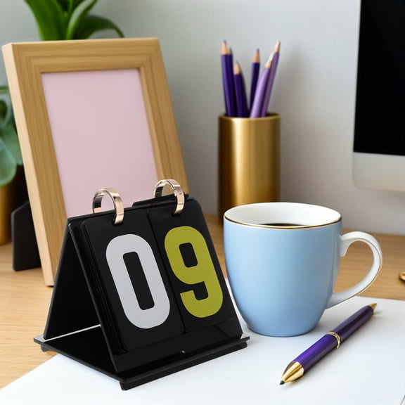 HEATSHAKING Waterproof Tabletop Flip Scoreboard Manual Keeper with Easy Flipping Mechanism for Sports and Card Games