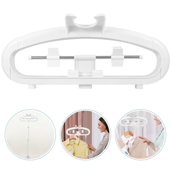 HEATSHAKING White Clothing Drying Rack with Steamer Hanger Feature Suitable for Shirts Jackets and Skirts