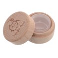 Zero Memory Point Operations HEATSHAKING Wooden Teeth Keepsake Box round 2 Inch Beige Memory ...