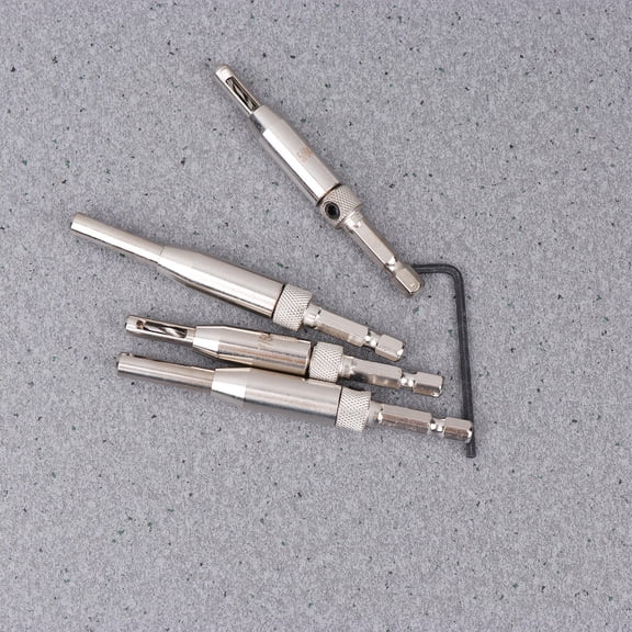 HEATSHAKING Woodworking Chamfer Countersink Drill Bit Set 5-Piece Steel Silver