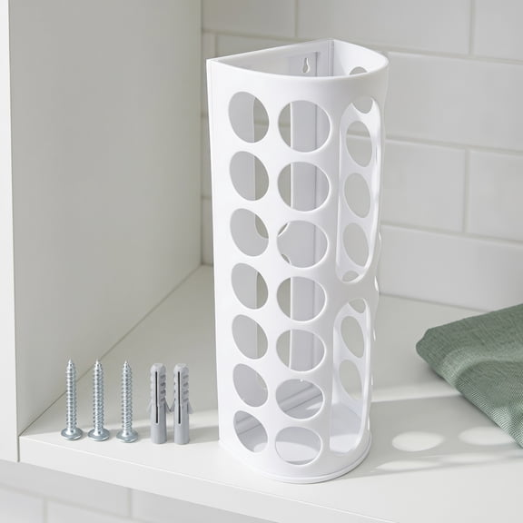 HEATSHAKING White Plastic Storage Rack for Vinyl and Craft Paper Rolls Easy Access