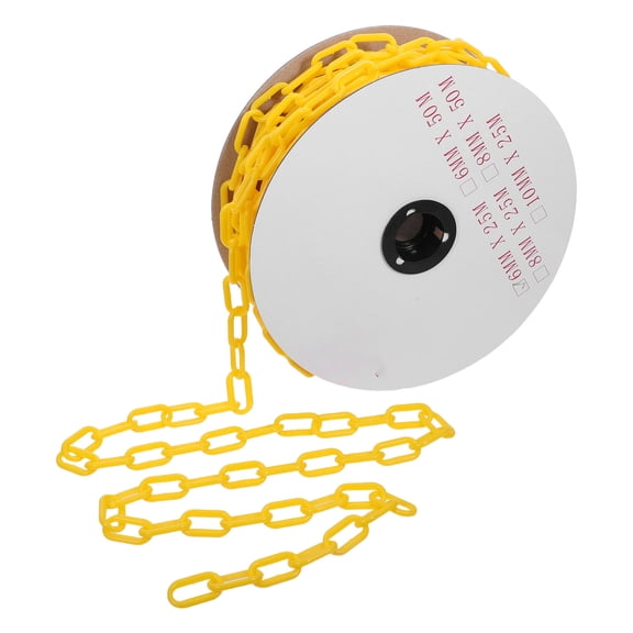 HEATSHAKING Yellow Plastic Safety Chain Barrier for Outdoor Parking Lot and Driveway Weatherproof Uv Resistant