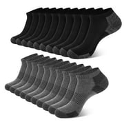 COOPLUS HEATUFF Mens Socks Ankle Low Cut Socks for Men Breathable Athletic Socks 10 Pairs