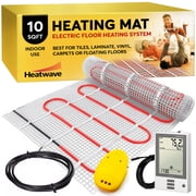HEATWAVE 10 Sqft 120V Electric Floor Heating System Includes 7-Day/4 Event Programmable GFCI Thermostat