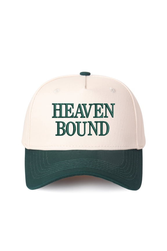 HEAVEN BOUND Embroidered Patchwork Trucker Cap | Adjustable Unisex Snapback, Faith Essential