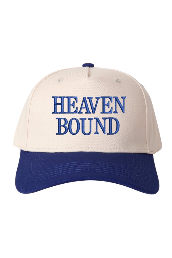 HEAVEN BOUND Embroidered Patchwork Trucker Cap | Adjustable Unisex Snapback, Faith Essential