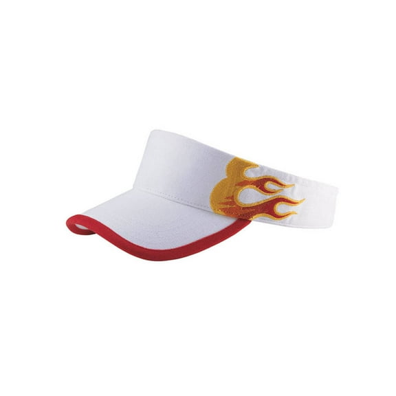 HEAVY BRUSHED FLAME VISOR, White