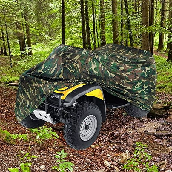 HEAVY DUTY 420 DENIER CAMO COLOR WATERPROOF ATV COVER FITS UP TO 100" LENGTH SUPERIOR ATV COVERS 4-WHEELER 4X4, POLARIS, SUZUKI, YAMAHA, KAWASAKI, HONDA, ATV COVER RANCHER, FOREMAN, FOURTRAX, RECON