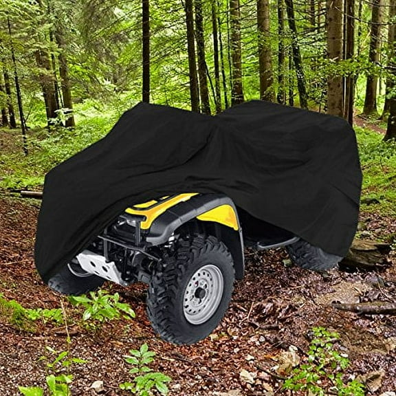 HEAVY DUTY 420 DENIER WATERPROOF ATV COVER FITS UP TO 100" LENGTH SUPERIOR ATV COVERS 4-WHEELER 4X4 BLACK COLOR, POLARIS, SUZUKI, YAMAHA, KAWASAKI, HONDA, ATV COVER RANCHER, FOREMAN, FOURTRAX, RECON