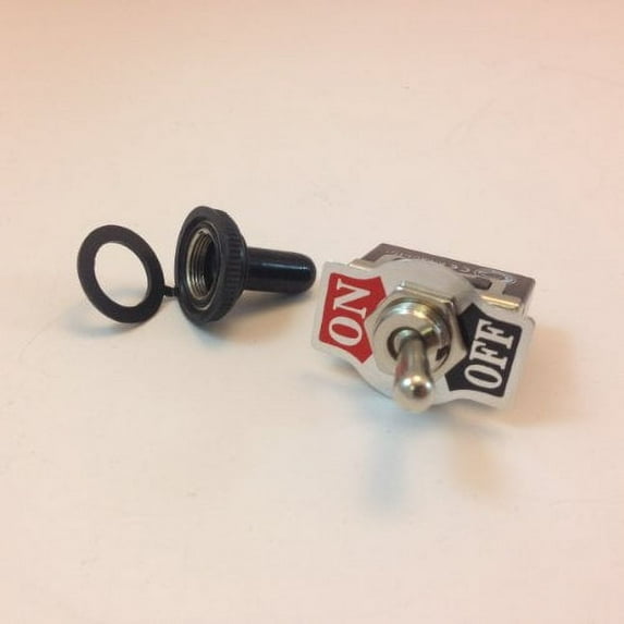 HEAVY DUTY ON/OFF DPST 4P TOGGLE SWITCH 20 AMP 125VAC WITH POSITION COVER COLOR (RUBBER BOOT CAP WATER-PROOF)