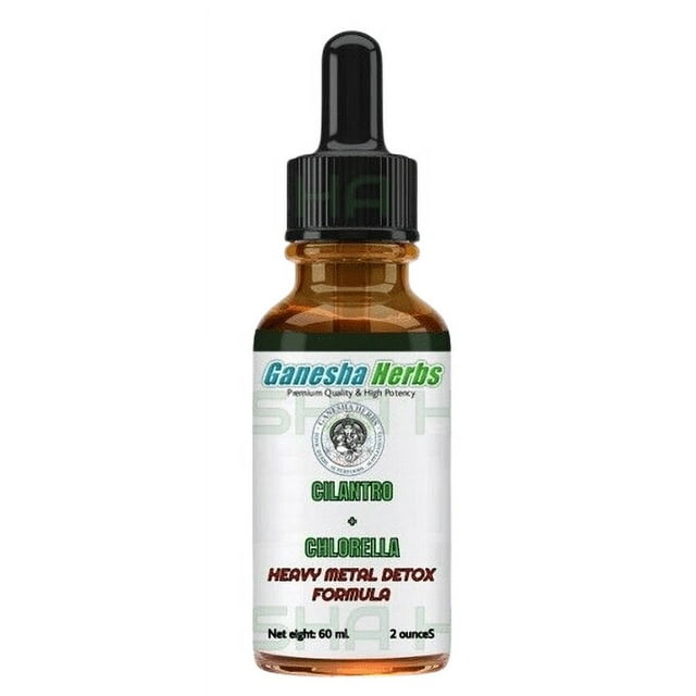 HEAVY METAL DETOX FORMULA CILANTRO + CHLORELLA LIQUID TINCTURE 2 OZ