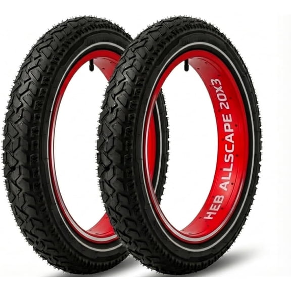 HEB ALLSCAPE 20x3 Fat Tires, Includes 2 Tires, All Terrain