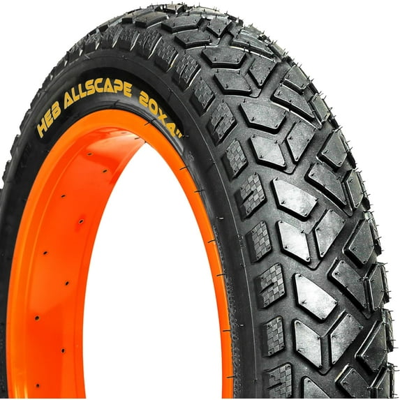 HEB ALLSCAPE 20x4 Bike Tire - Fat Tire for Ebike MTB, Heavy Duty High-Performance E-Bike Mountain Bike Tire, All-Terrain Directional Tread, High-Density Tire for Street & Trail Riding