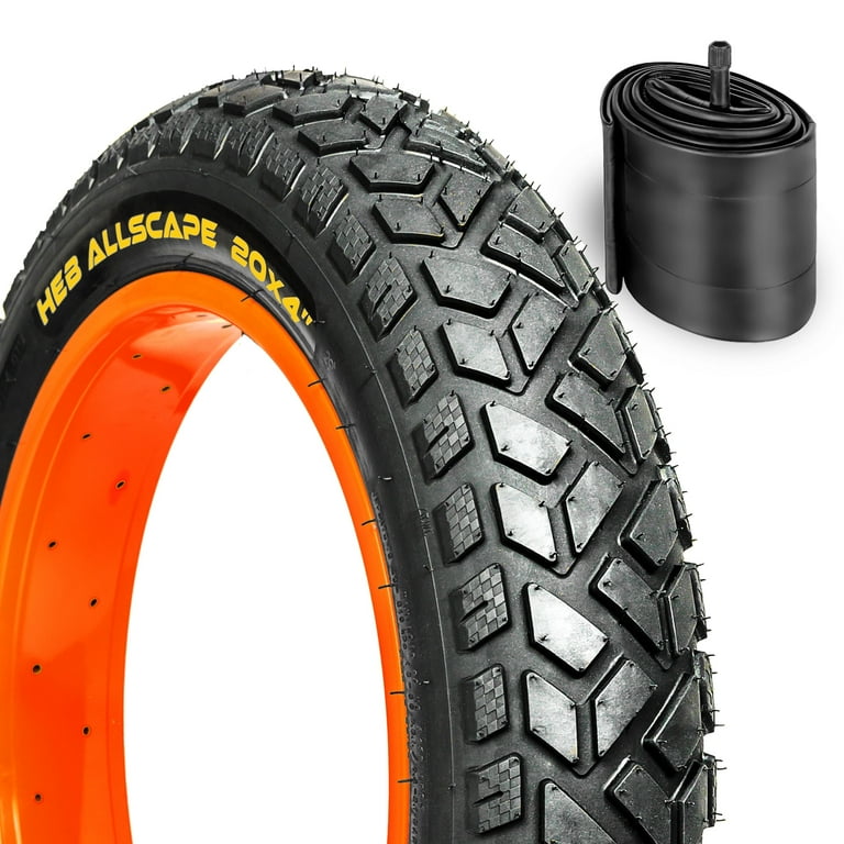 HEB ALLSCAPE 20x4 Solid Bike Rubber Tire Tube Puncture Resistant Heavy Duty for Ebikes MTB 1 Pack Walmart