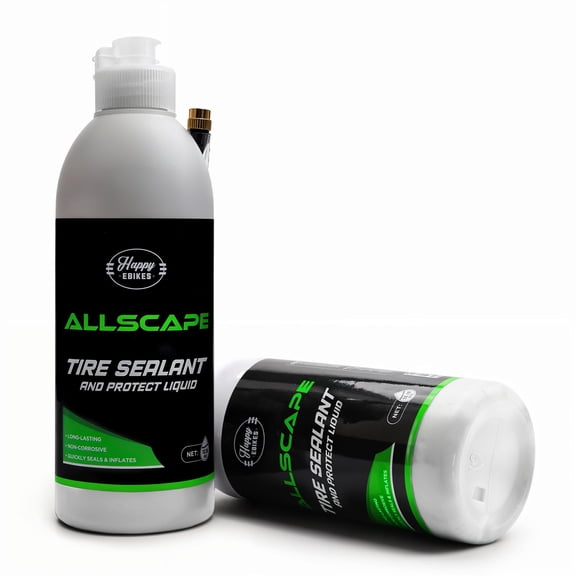 HEB Allscape Tire and Tube Sealant Puncture Repair Sealant, 2-in-1, Premium, Prevent and Repair, Suitable for Bike Tires and Tubes, Eco-Friendly, 13oz Bottle
