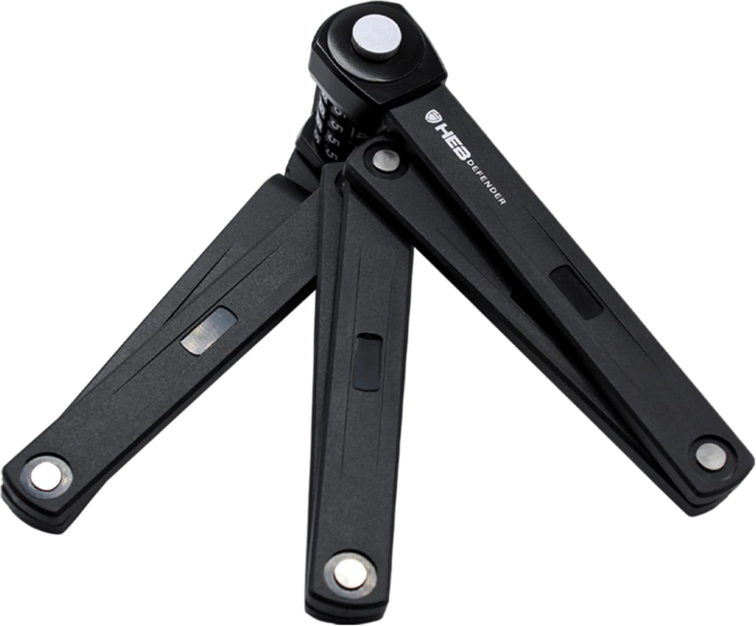 HEB Defender Folding Bike Lock - Heavy Duty Bike Lock - Anti-Theft-Foldable Bike Lock, Combination Bike Lock for Ebikes, MTB, Scooters, & Bicycles (33.5 inch Compact Combination Lock, 1, Count)