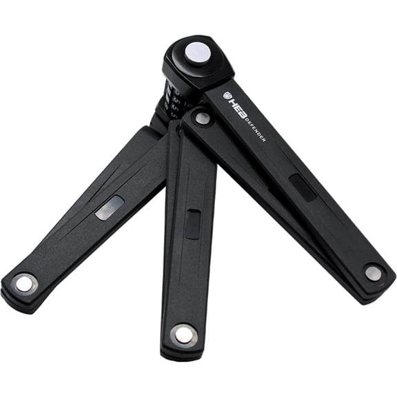 HEB Defender Folding Bike Lock - Heavy Duty Bike Lock - Anti-Theft-Foldable Bike Lock, Combination Bike Lock for Ebikes, MTB, Scooters, & Bicycles (33.5 inch Compact Combination Lock, 1, Count)