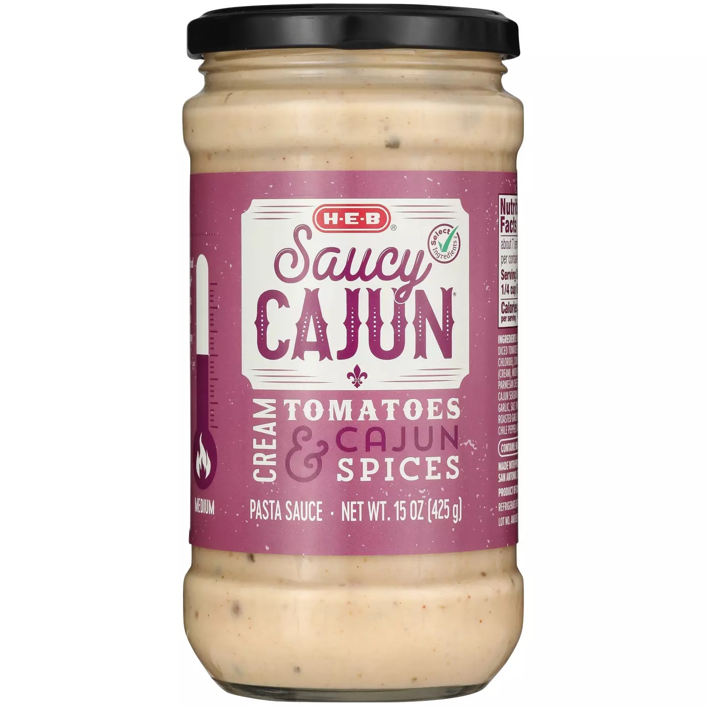 HEB Saucy Cajun Alfredo Pasta Sauce, 15oz