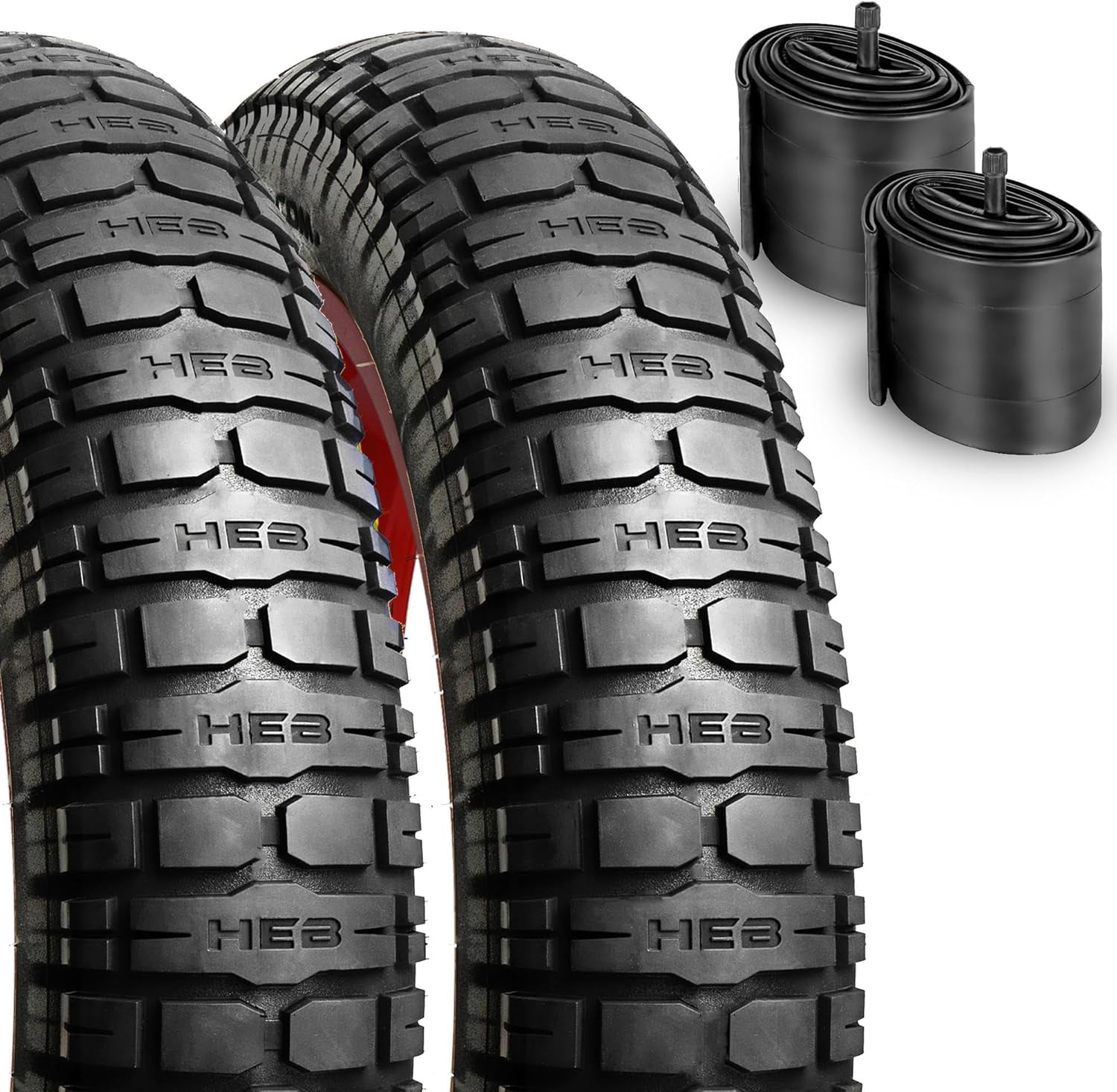 HEB VIPERESS 20x4 Bike Tire + Tubes - Fat Tire for Ebike MTB, Heavy Duty High-Performance E-Bike Mountain Bike Tire, All-Terrain Directional Tread, High-Density Tire