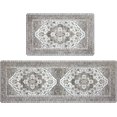 thumbnail image 1 of HEBE Boho Anti Fatigue Kitchen Rugs Set of 2 Non Slip Cushioned Kitchen Mats for Floor Vintage Oriental Kitchen Rugs and Mats Set Vintage Kitchen Carpet Rug Runner for Sink Laundry Standing, 1 of 6