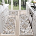 HEBE Farmhouse Kitchen Rugs Sets of 3 Non Slip Washable Boho Kitchen ...