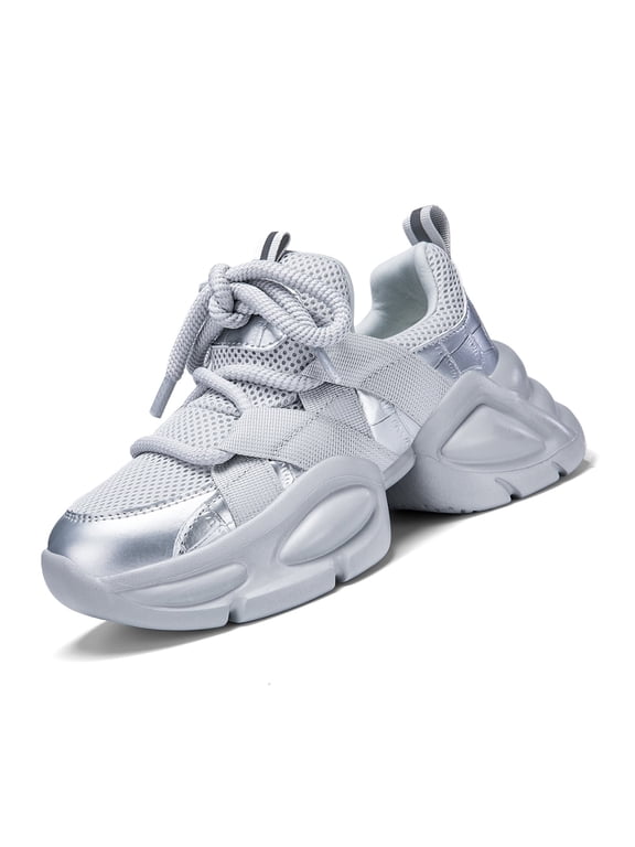 Walking Shoes for Women Fashion Sneakers Slip on Platform Tennis Shoes