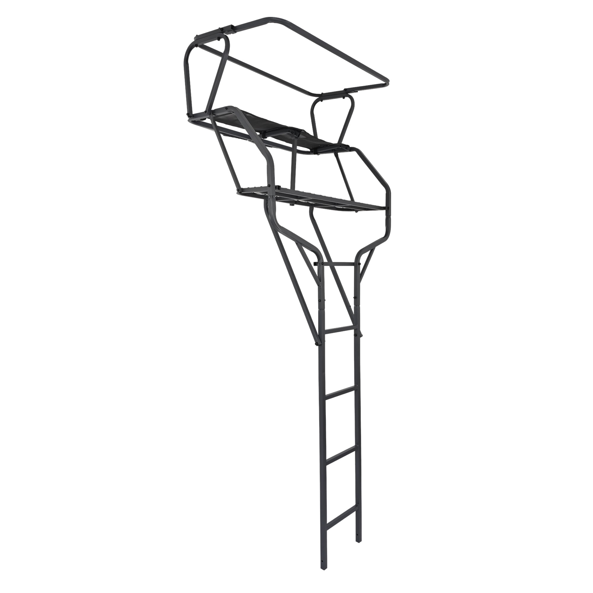 HECASA 18' 2-Man Ladder Tree Stand Climbing Tree Stand for Deer Hunting Elevated Climbing Seat Hunting Gear Equipment Accessories, 500 lb Weight Capacity