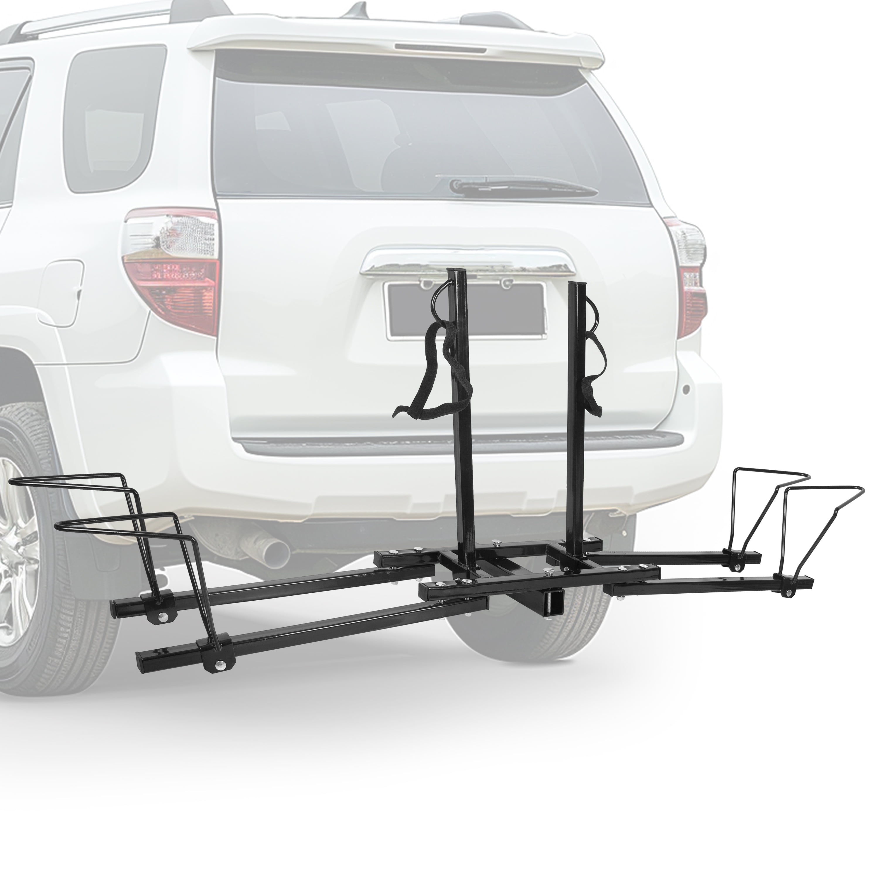 HECASA 200LBS Heavy Duty 2-Bike Hitch Mount Carrier Platform Rack Truck SUV 2" Receiver