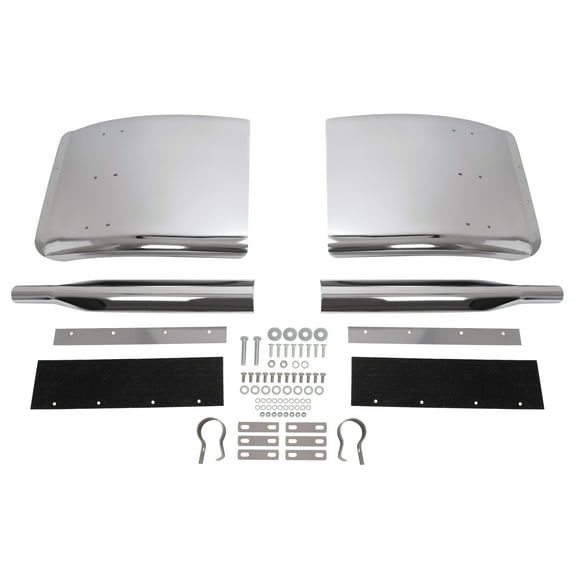 HECASA 27"x24" Quarter Fender Universal Semi Truck Mounting Tube Included