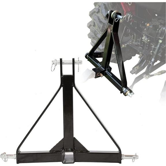 HECASA 3 Point 2" Receiver Trailer Hitch Category 1 Tractor Tow Hitch Drawbar Adapter for BX Kubota, John Deere, LM25H WLM Tractor, NorTrac, Kioti, Yanmar, Cat
