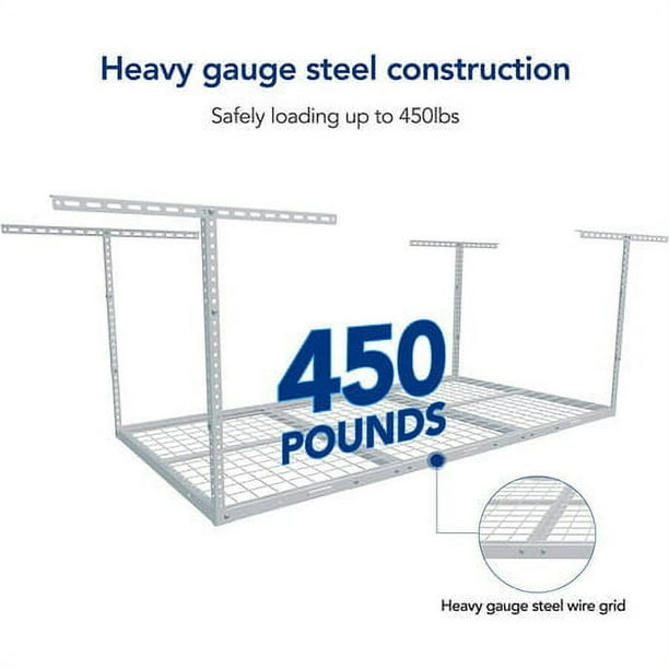 HECASA 72" x 36" Overhead Garage Storage Rack Adjustable 3x6 Ceiling