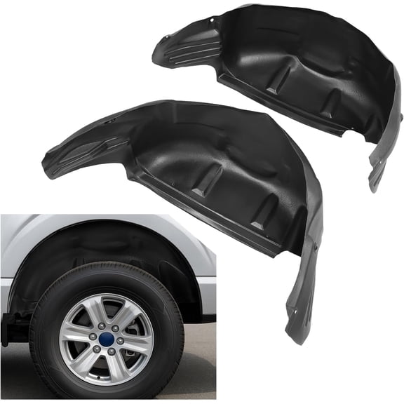 HECASA Black Pe Plastic Liner Compatible with 2021-2025 Ford F150 4wd 2wd Except Raptor Replace For Rl3z-9927886-b Rear Wheel Well House Liner Kit Driver Passenger Side 2pcs