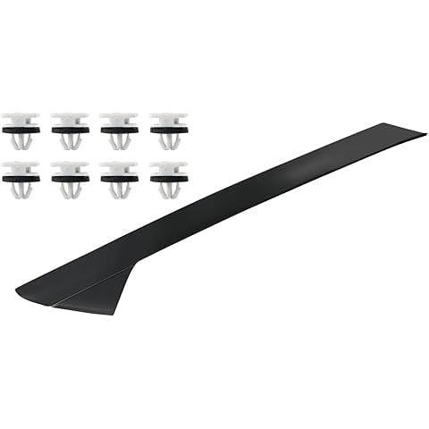 HECASA Black Plasticabs Shield Compatible with 2009-2019 Ford Flex Windshield Outer A Pillar Trim Molding Panel Replacement For Ba8z7403136aa Passenger Side Black