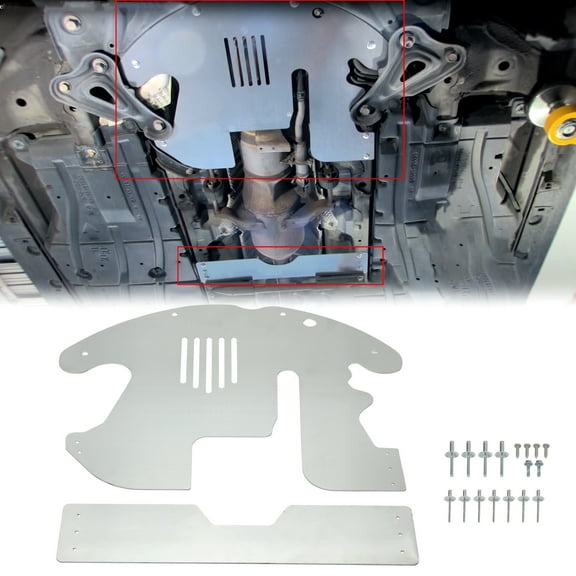 HECASA Catalytic Converter Protection Shield for 2010-2015 Toyota Prius Shield Security Protector Aluminum W/ Instruction