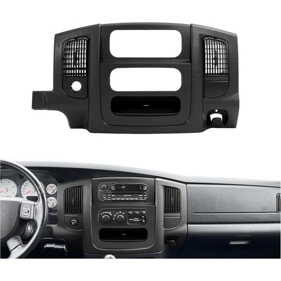 HECASA Dashboard Radio Panel Compatible with 2002-2005 Dodge Ram 1500 2003-2005 Dodge Ram 2500 2003-2005 Dodge Ram 3500