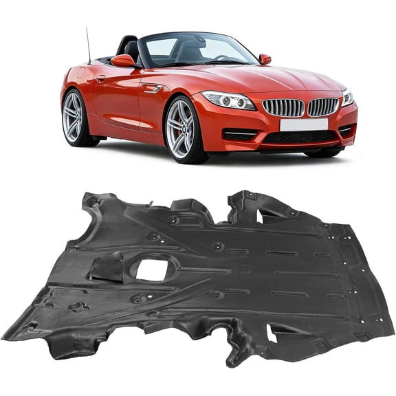 HECASA Engine Splash Shield Compatible with 2009-2017 BMW Z4 Roadster E89 Suitable for Models 18i Replacement for 51757191073 Plastic PE Black